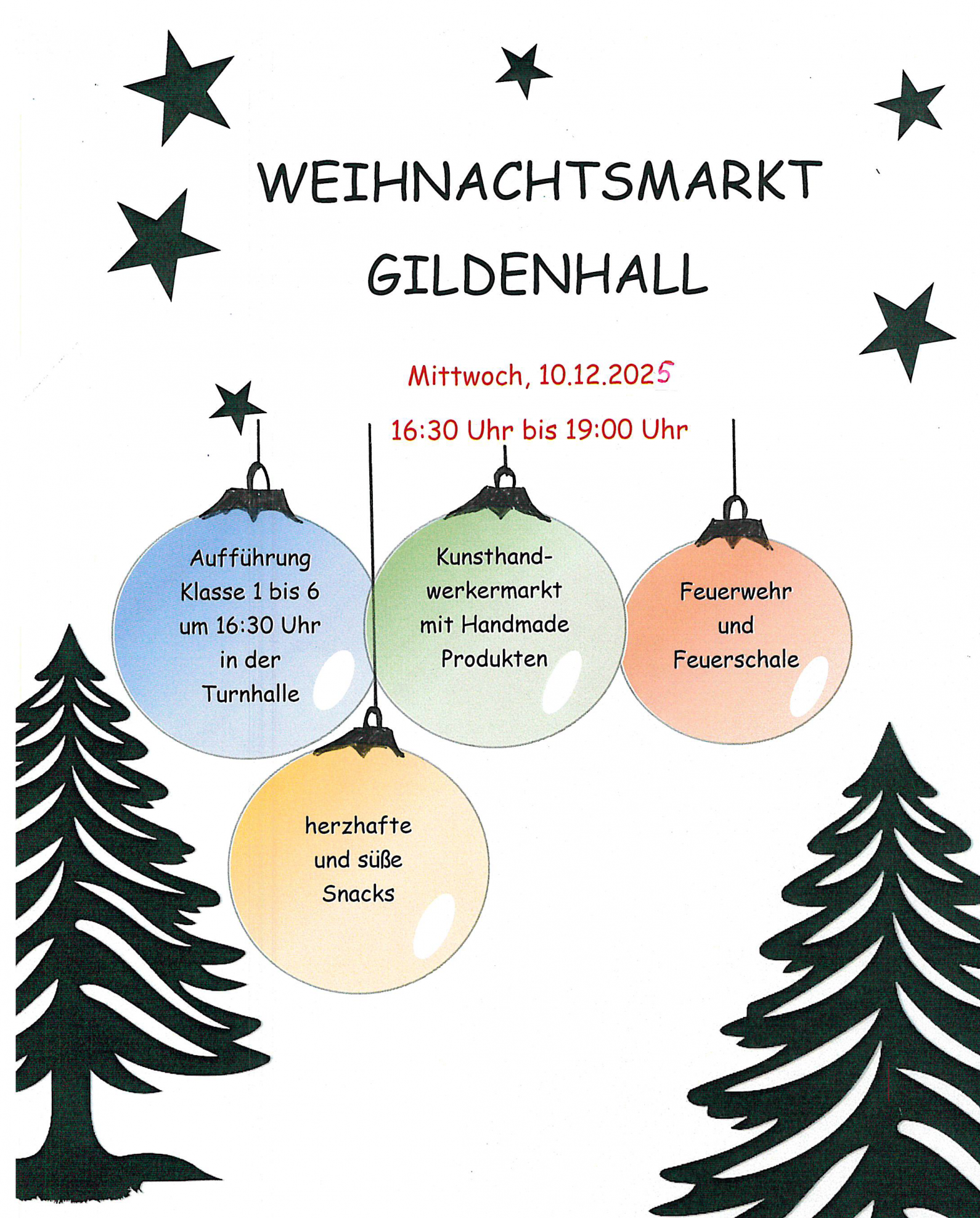 Schulweihnachtsfest am 10.12.25