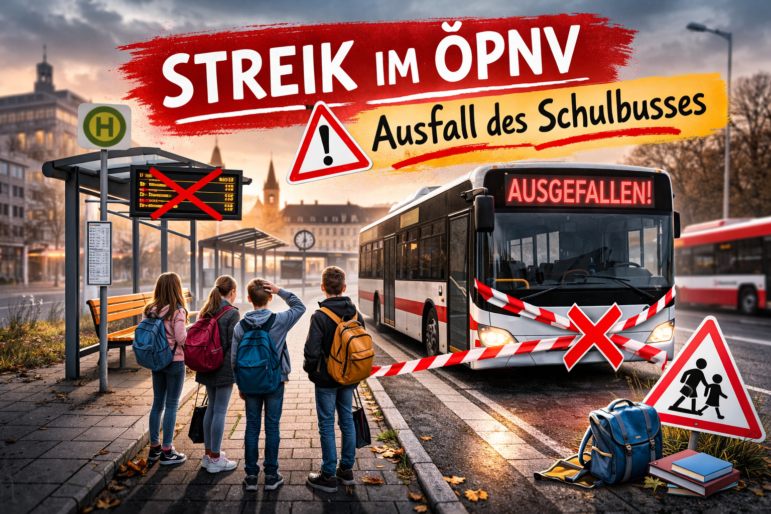 UPDATE: Verkehrseinschränkungen durch Streik im ÖPNV